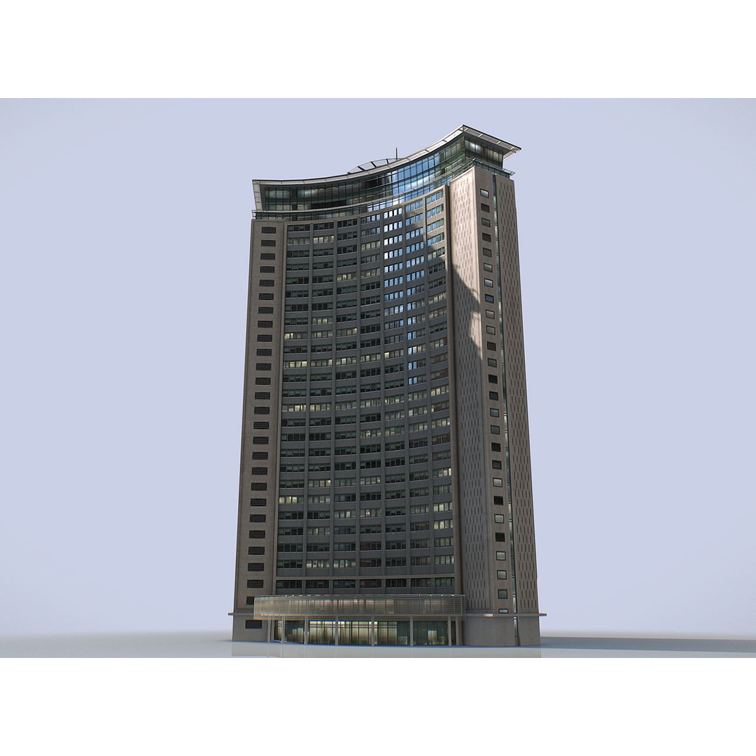 Empress State Building 3D Model – Low Poly Cityscape Asset, FBX - View 23