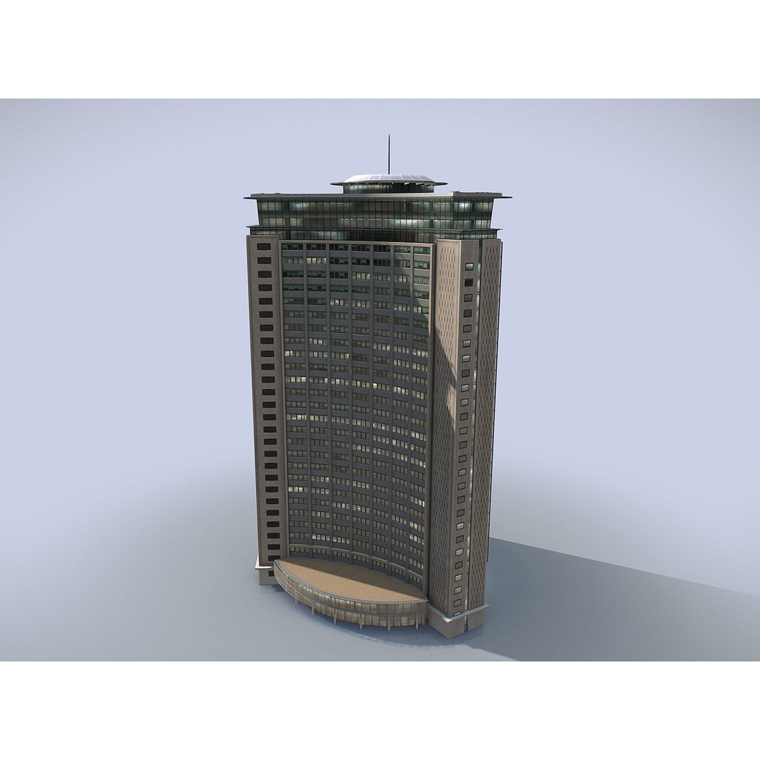 Empress State Building 3D Model – Low Poly Cityscape Asset, FBX - View 24
