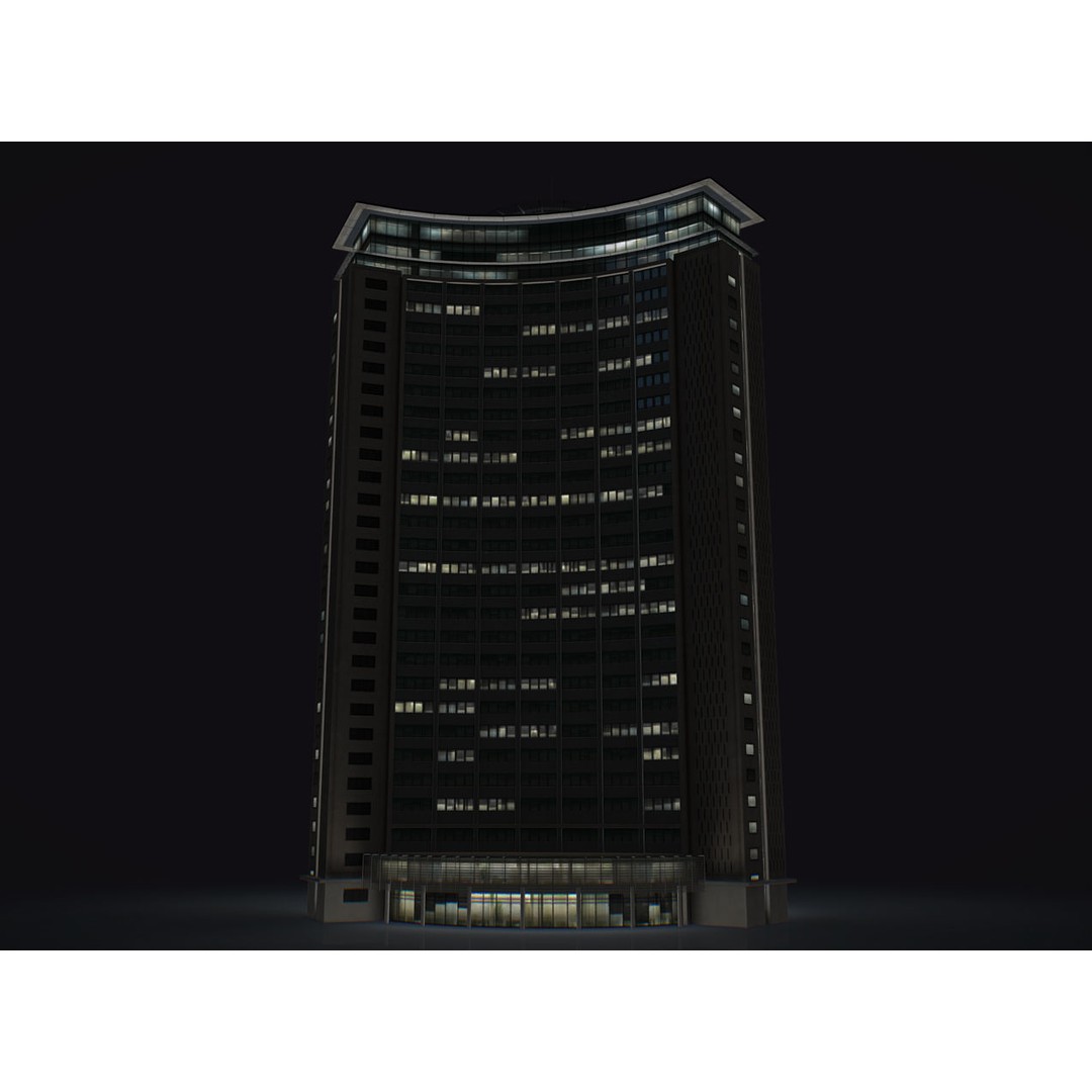 Empress State Building 3D Model – Low Poly Cityscape Asset, FBX - View 25