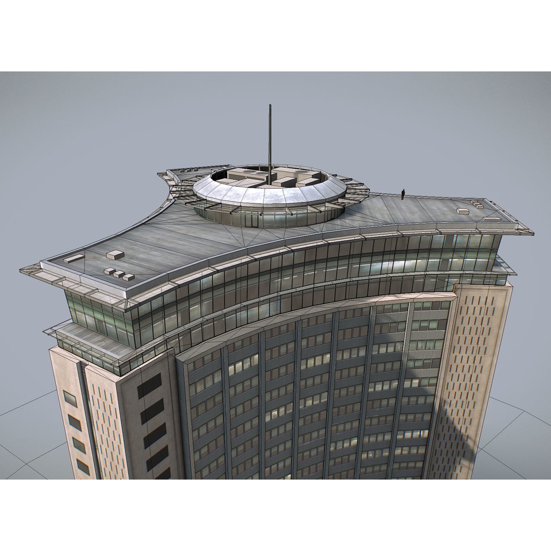 Empress State Building 3D Model – Low Poly Cityscape Asset, FBX - View 3