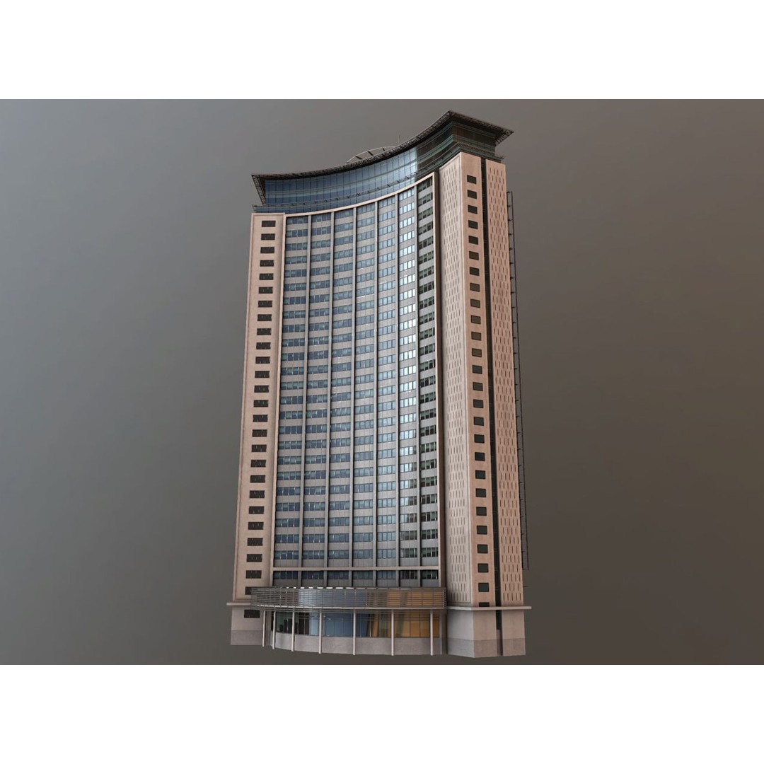 Empress State Building 3D Model – Low Poly Cityscape Asset, FBX - View 30