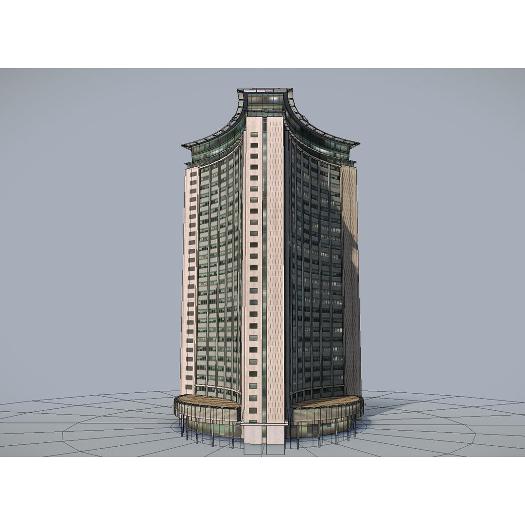 Empress State Building 3D Model – Low Poly Cityscape Asset, FBX - View 31