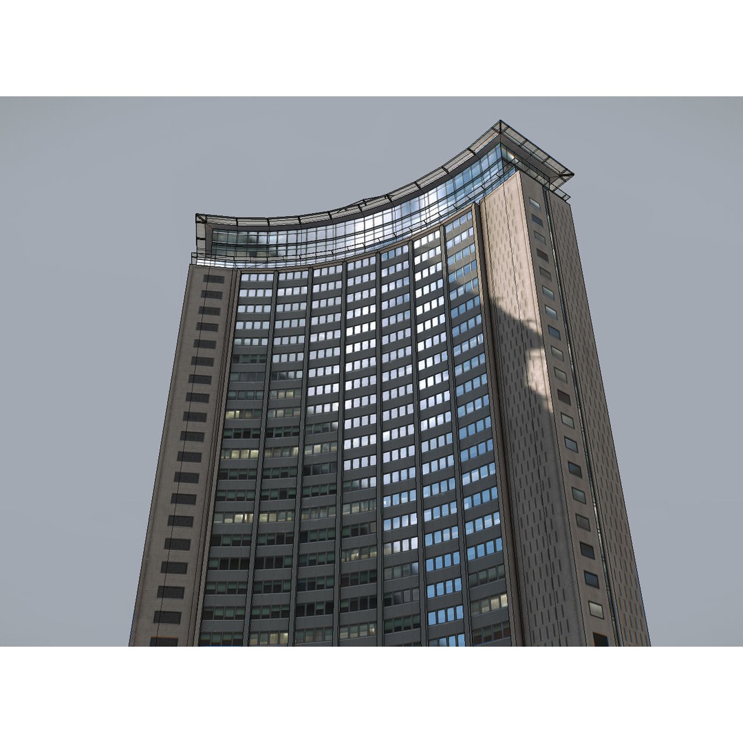 Empress State Building 3D Model – Low Poly Cityscape Asset, FBX - View 32