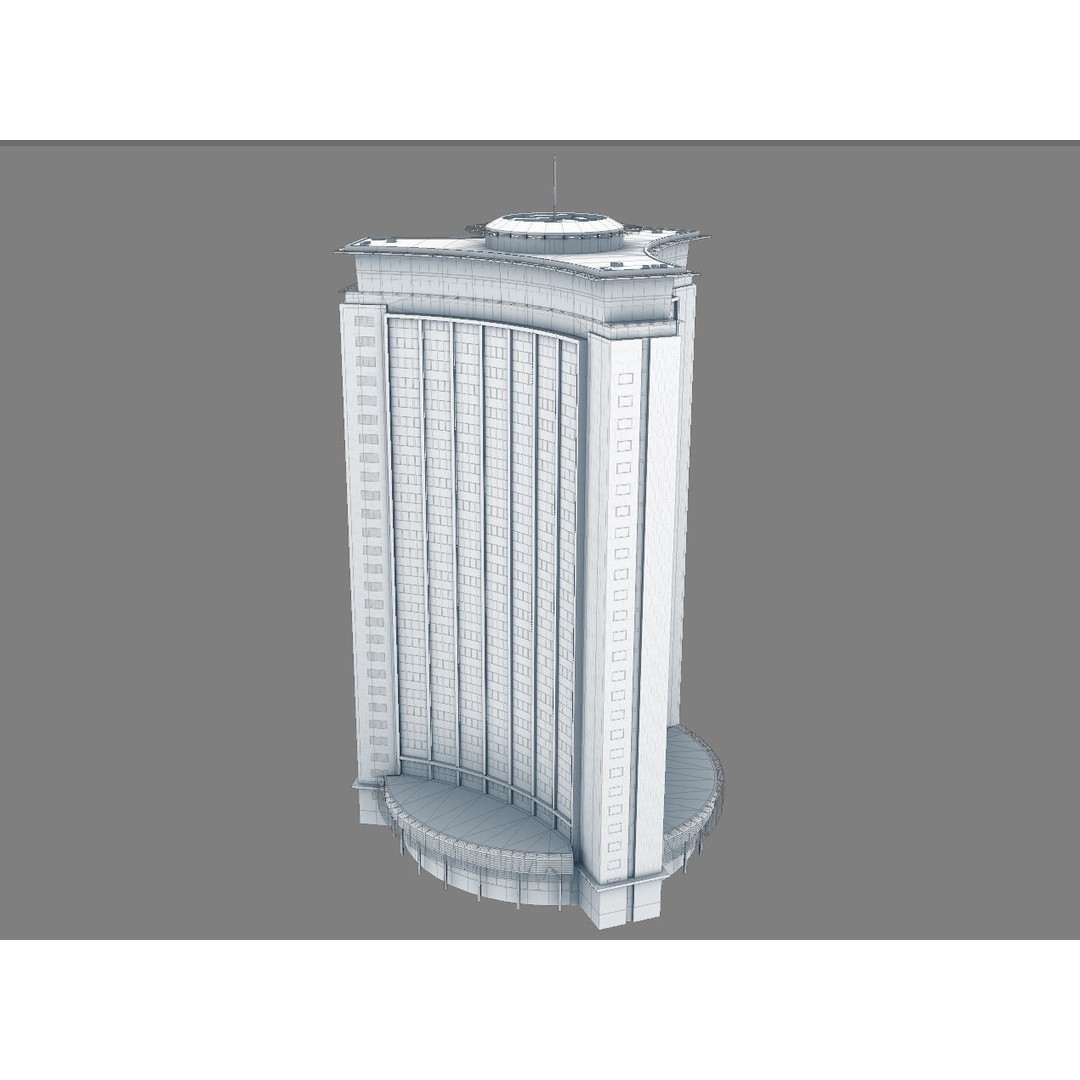 Empress State Building 3D Model – Low Poly Cityscape Asset, FBX - View 34
