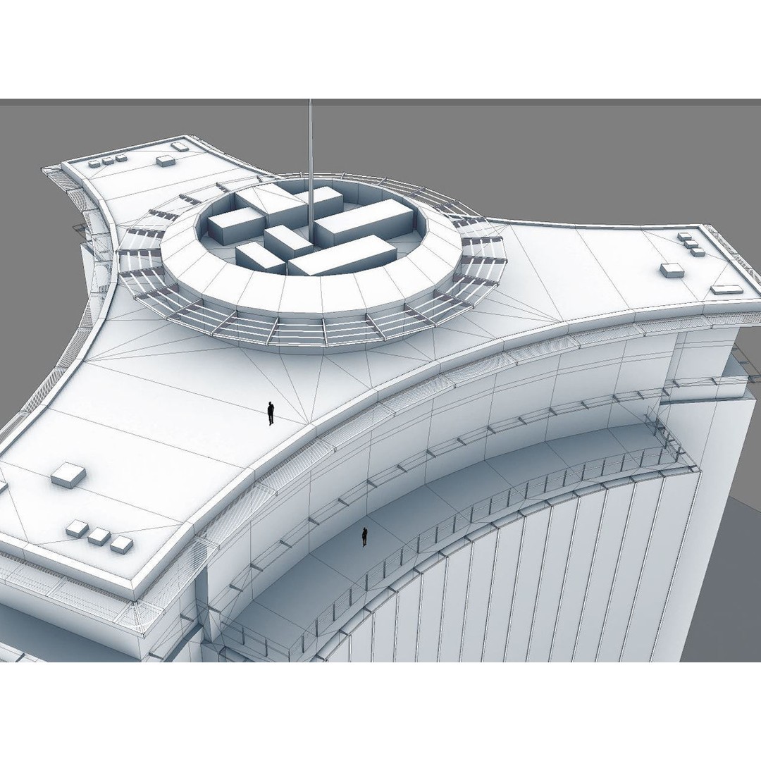 Empress State Building 3D Model – Low Poly Cityscape Asset, FBX - View 35