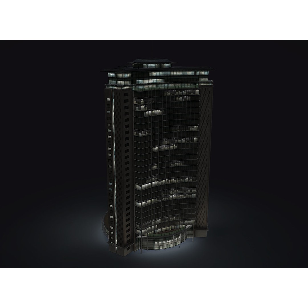Empress State Building 3D Model – Low Poly Cityscape Asset, FBX - View 5
