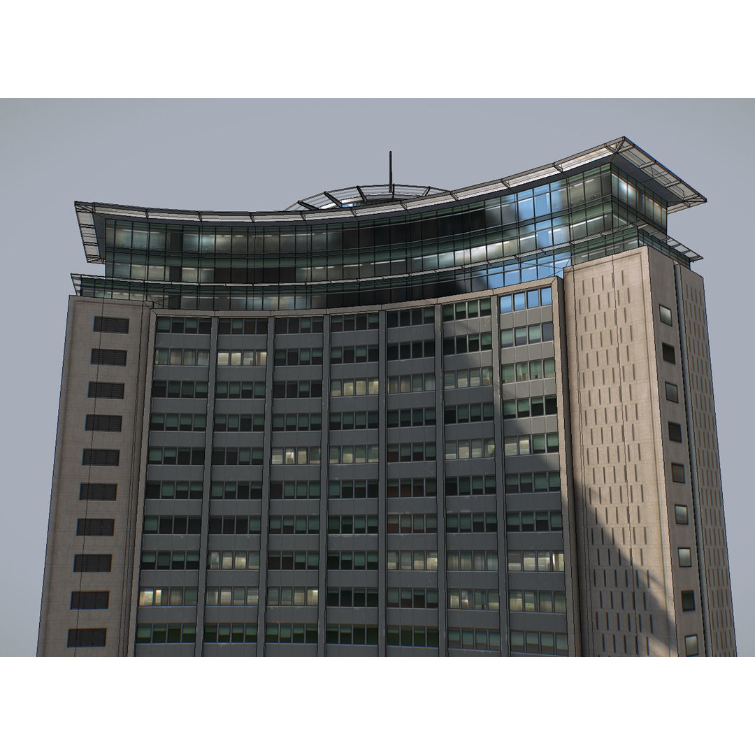 Empress State Building 3D Model – Low Poly Cityscape Asset, FBX - View 6