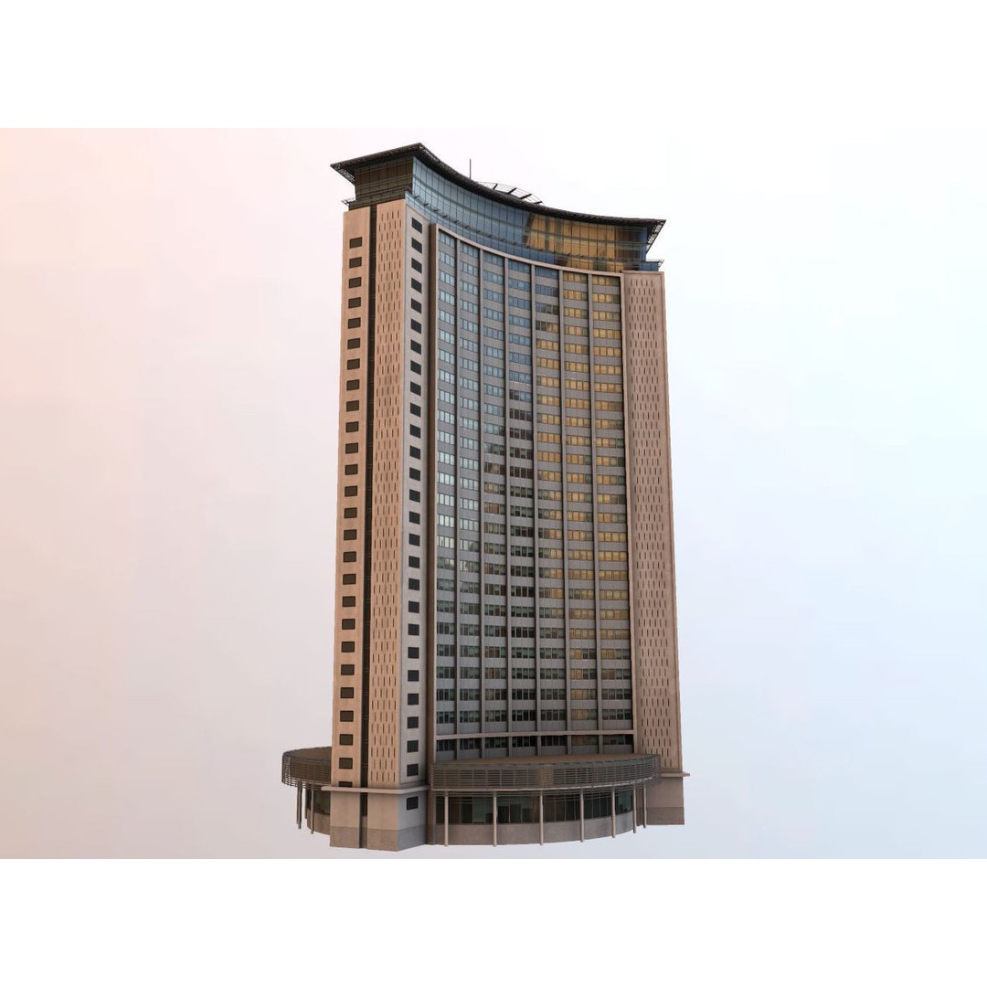 Empress State Building 3D Model – Low Poly Cityscape Asset, FBX - View 7