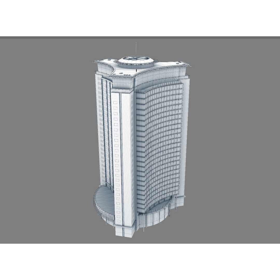 Empress State Building 3D Model – Low Poly Cityscape Asset, FBX - View 8