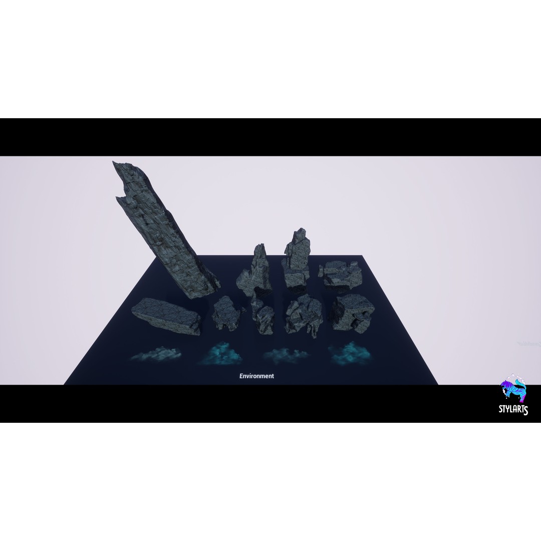 Stylized Pirate Port City 3D Model – Low Poly Game Asset, FBX, PBR