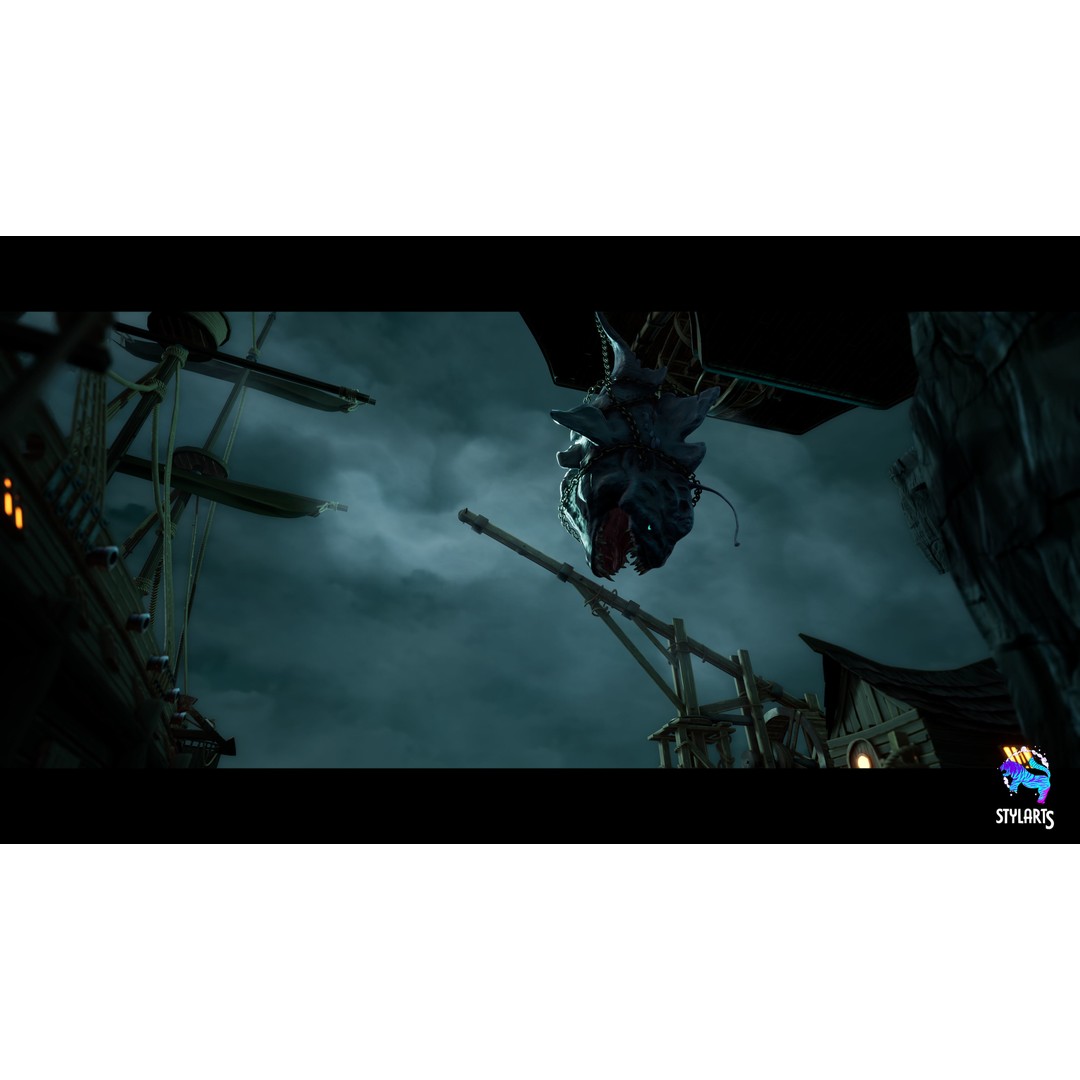 Stylized Pirate Port City 3D Model – Low Poly Game Asset, FBX, PBR - View 13