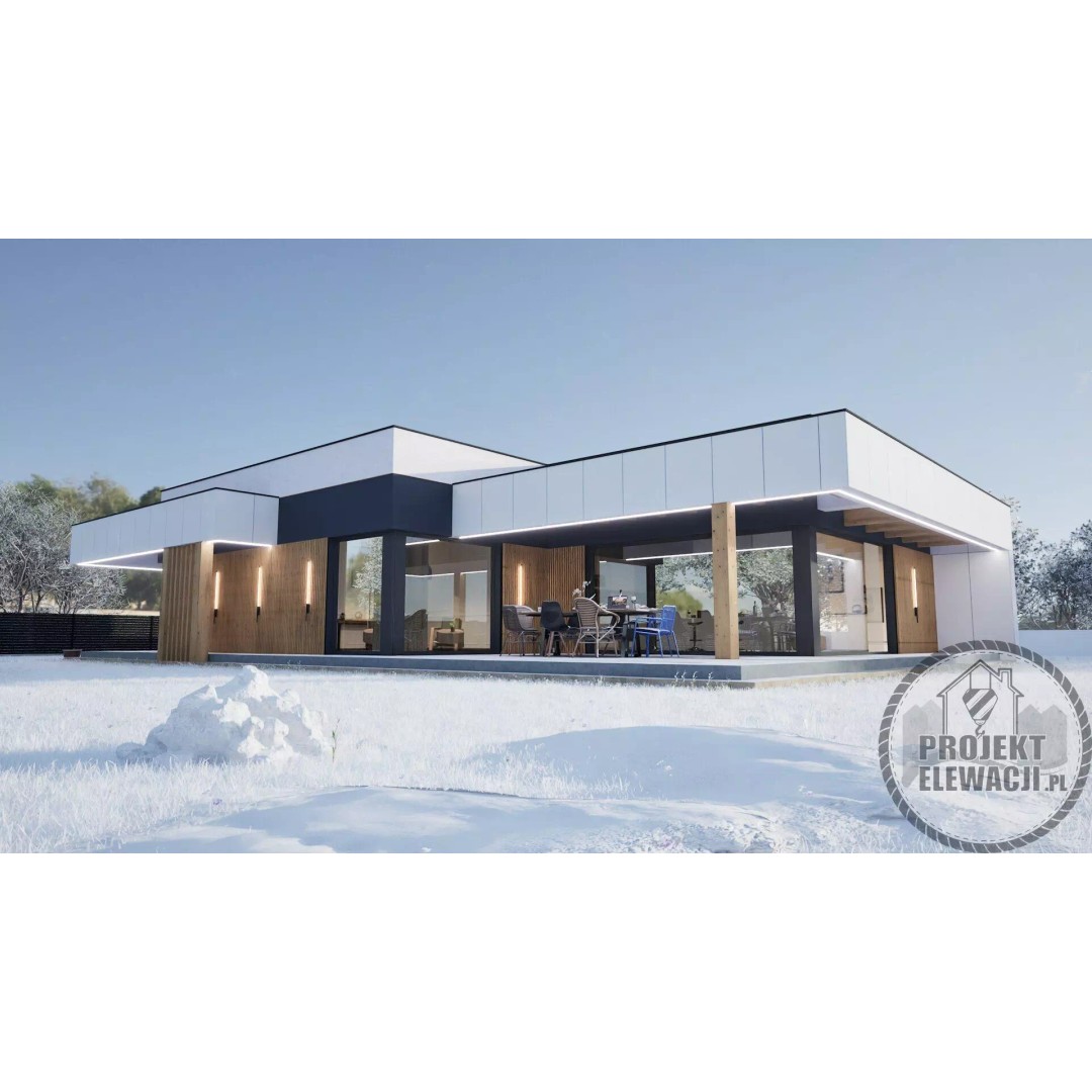 Modern One-Storey Villa 3D Model – Architectural Asset, FBX - View 2