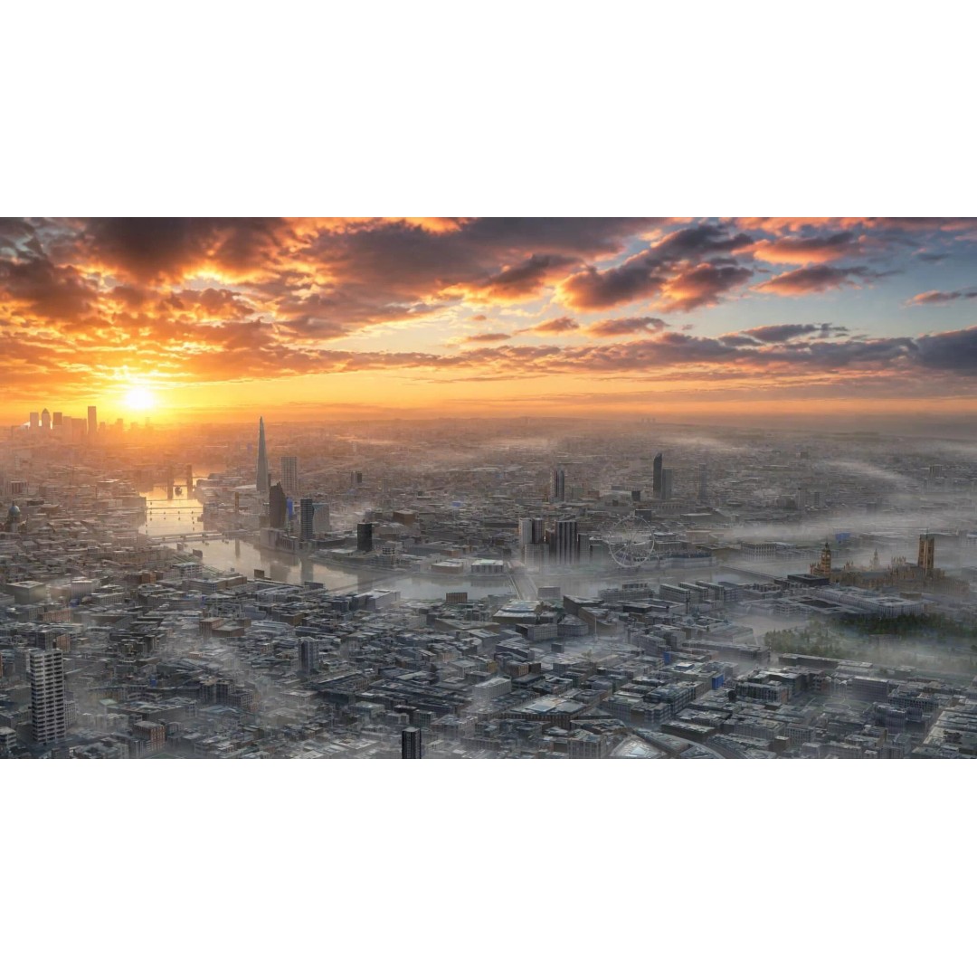 London City 3D Model – Low Poly Urban Environment for Archviz, FBX, OBJ