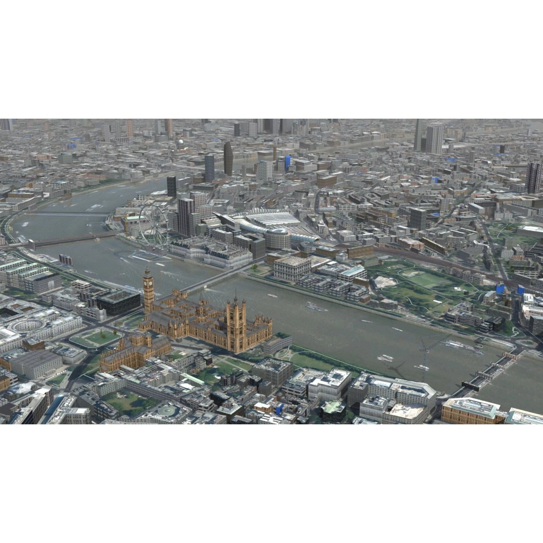London City 3D Model – Low Poly Urban Environment for Archviz, FBX, OBJ - View 10