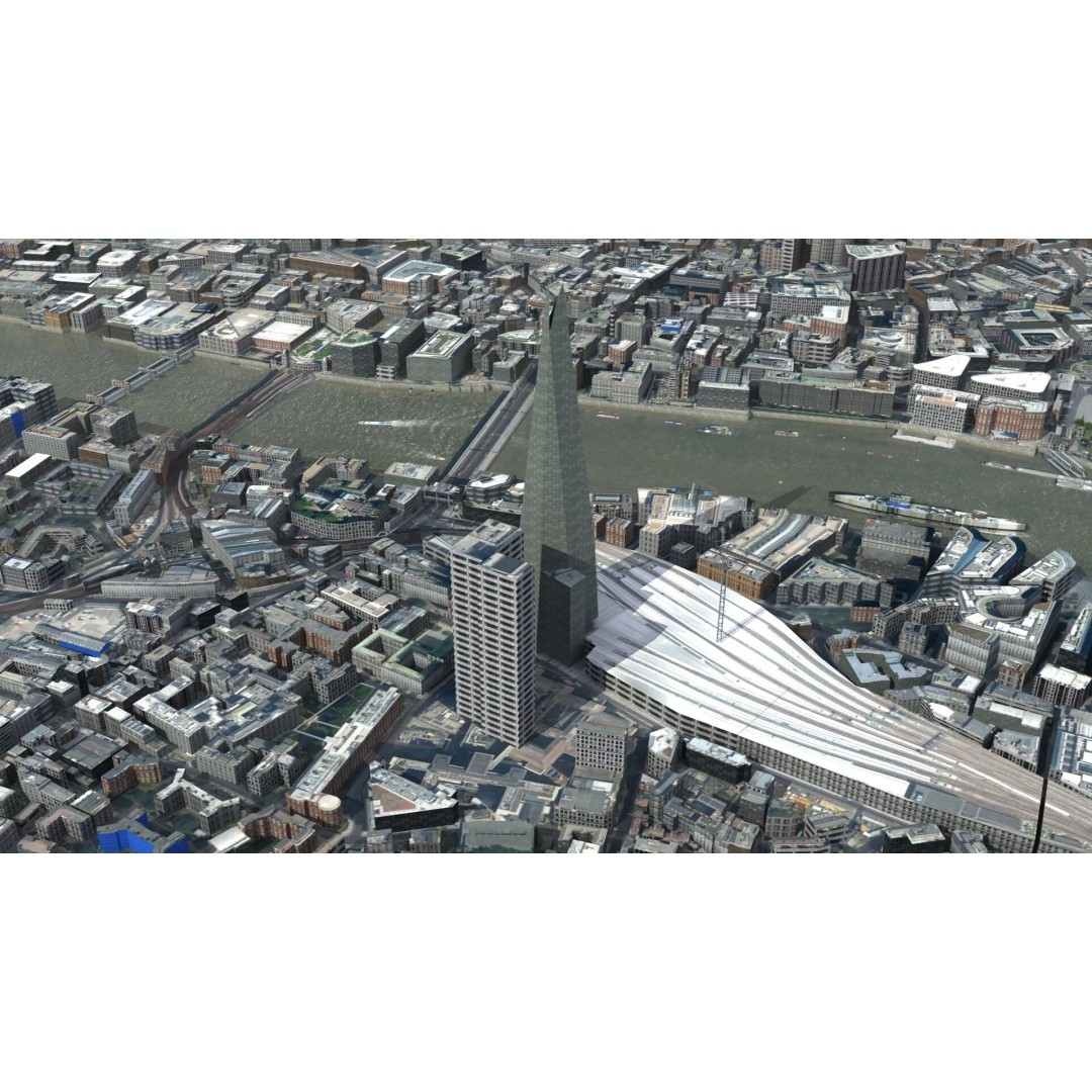London City 3D Model – Low Poly Urban Environment for Archviz, FBX, OBJ - View 13