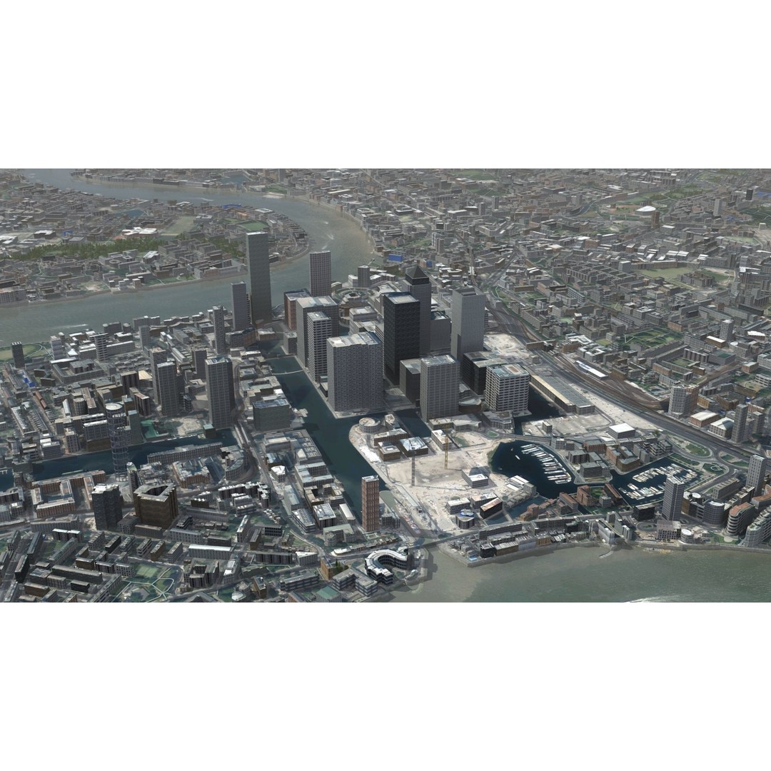 London City 3D Model – Low Poly Urban Environment for Archviz, FBX, OBJ - View 16