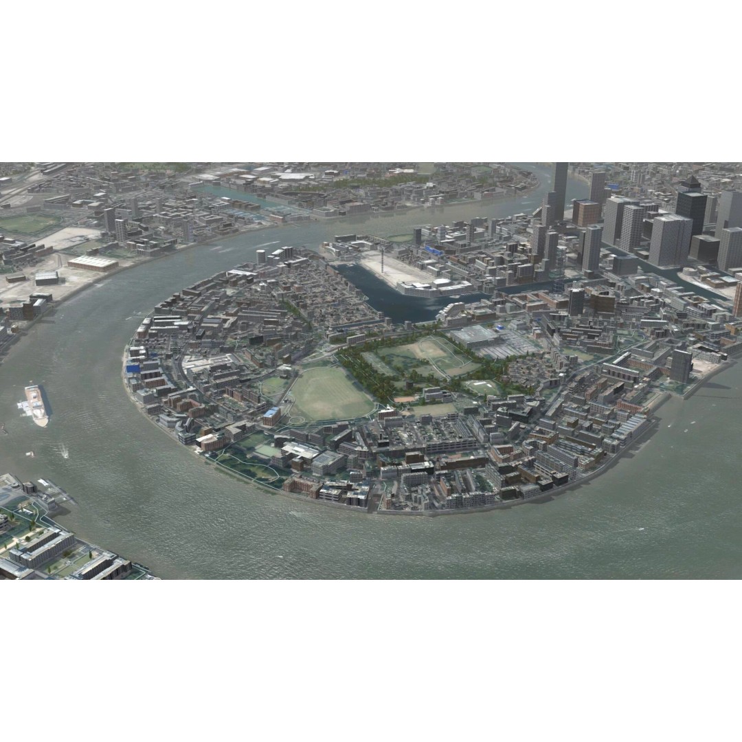 London City 3D Model – Low Poly Urban Environment for Archviz, FBX, OBJ - View 17