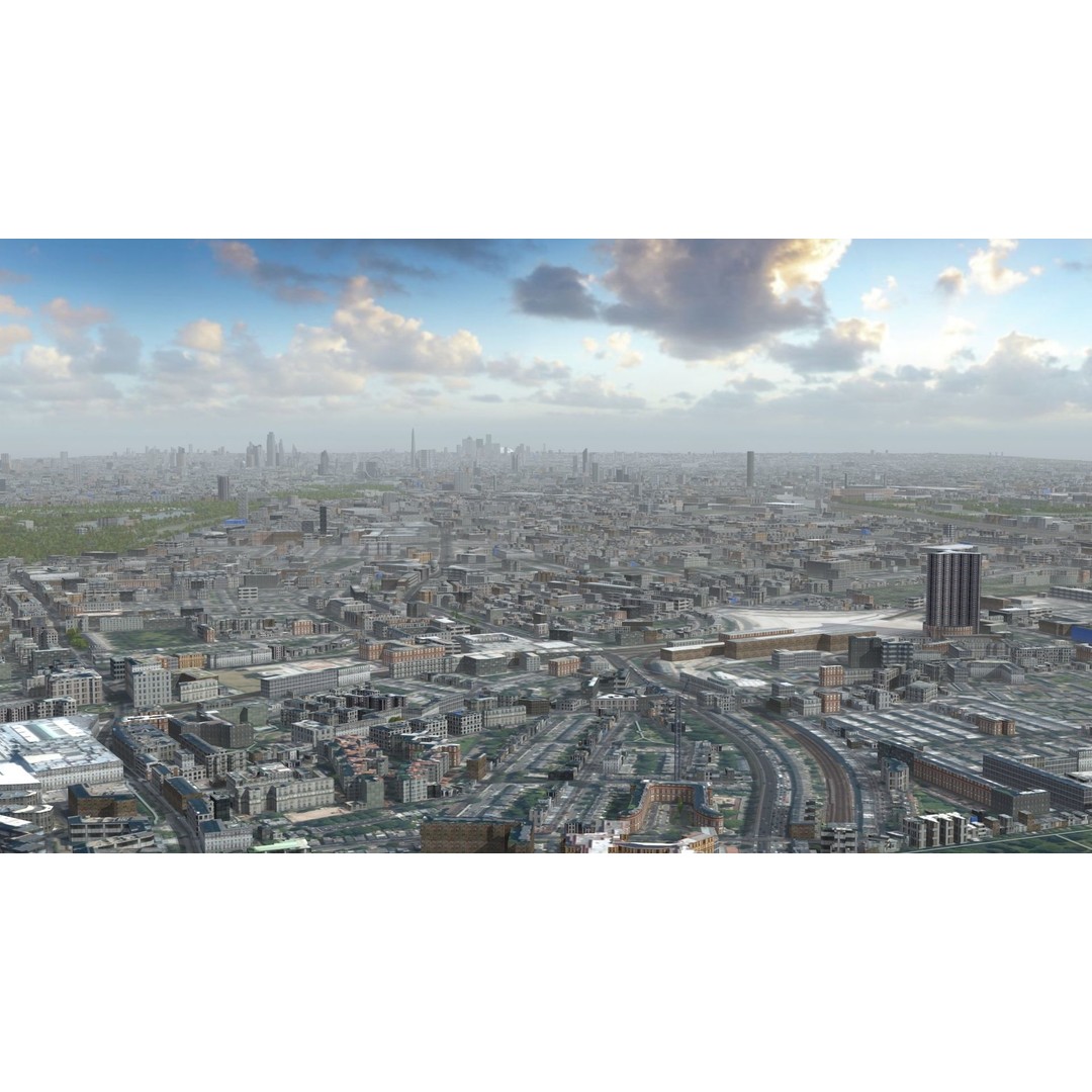 London City 3D Model – Low Poly Urban Environment for Archviz, FBX, OBJ - View 21