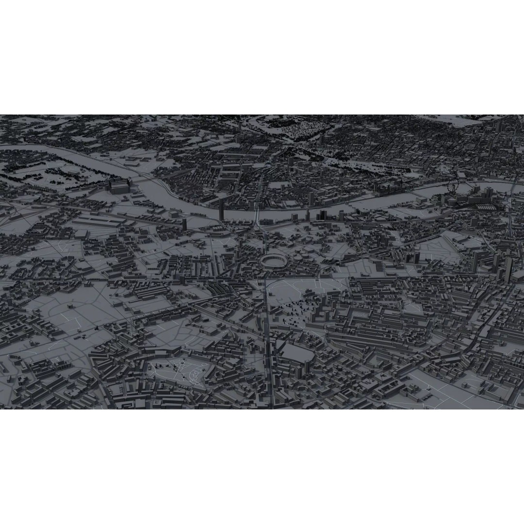 London City 3D Model – Low Poly Urban Environment for Archviz, FBX, OBJ - View 33