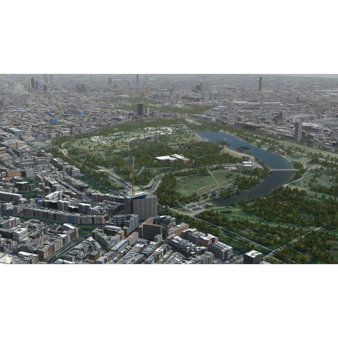 London City 3D Model – Low Poly Urban Environment for Archviz, FBX, OBJ - View 4