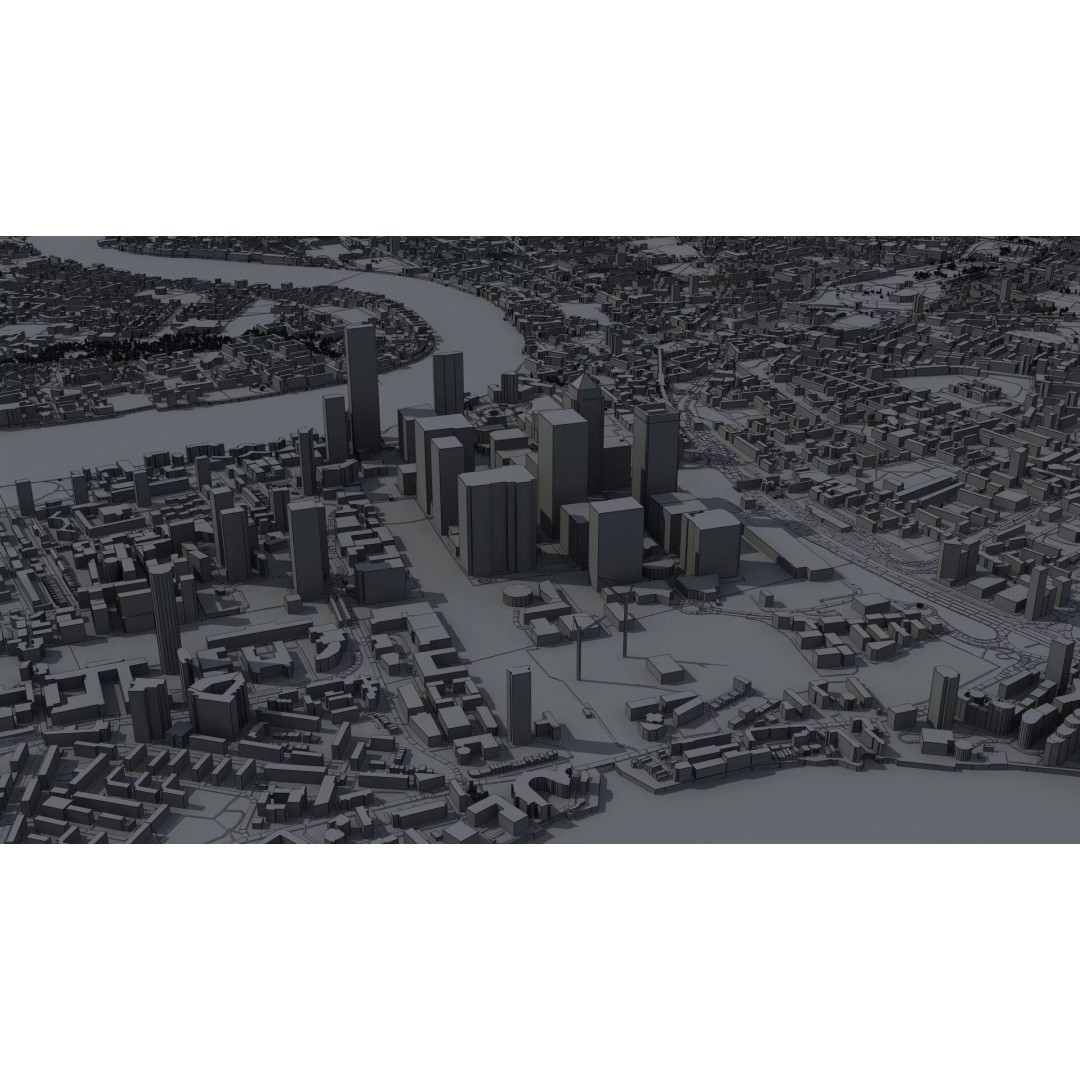London City 3D Model – Low Poly Urban Environment for Archviz, FBX, OBJ - View 43