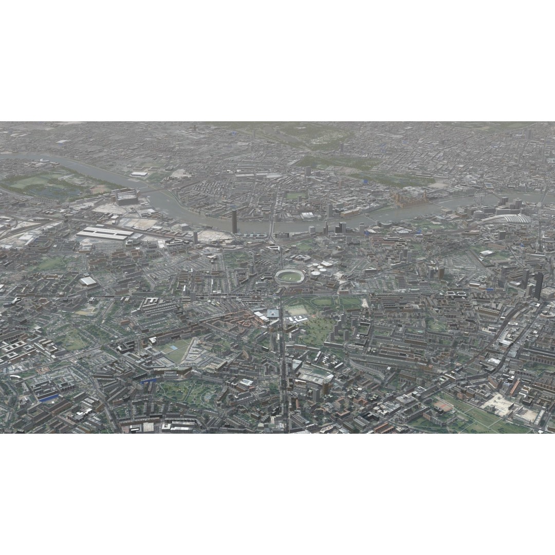 London City 3D Model – Low Poly Urban Environment for Archviz, FBX, OBJ - View 7