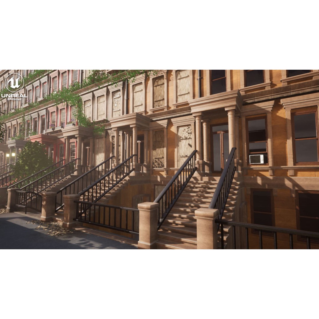 Modular Building 3D Model – Low Poly Game Asset for Unreal Engine