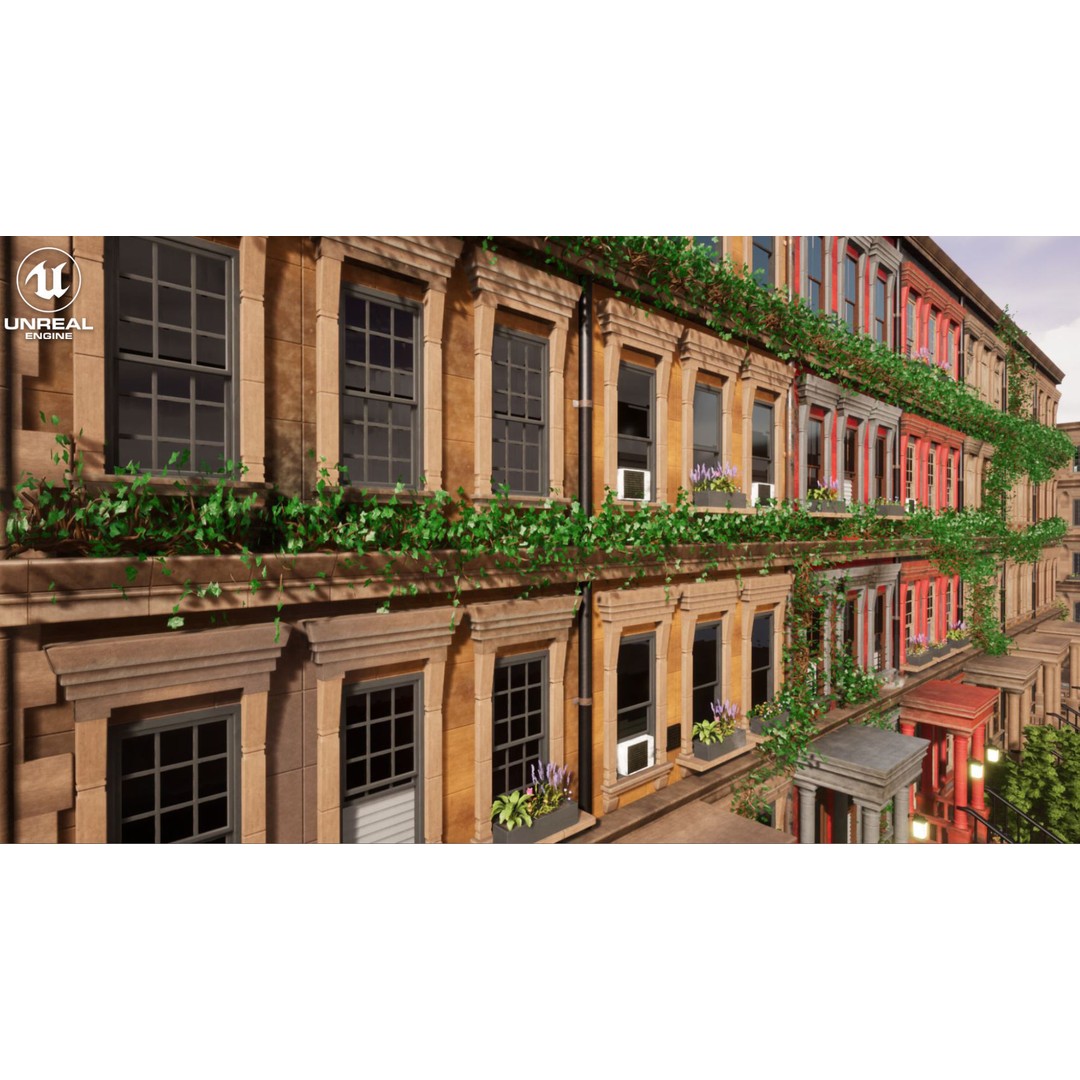 Modular Building 3D Model – Low Poly Game Asset for Unreal Engine - View 10