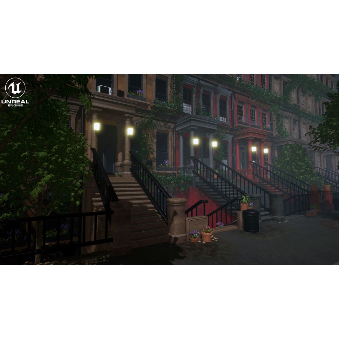 Modular Building 3D Model – Low Poly Game Asset for Unreal Engine - View 15