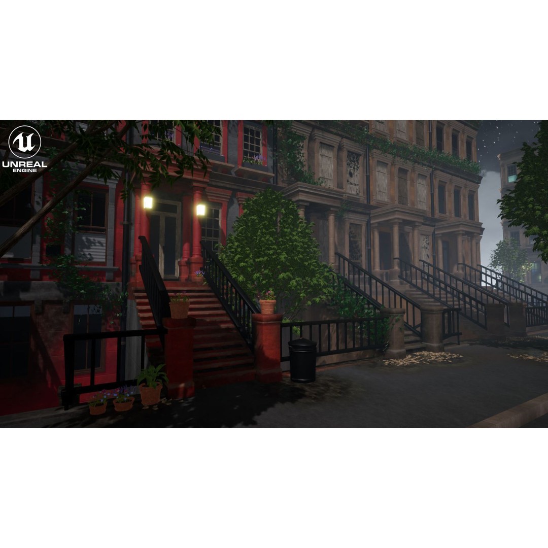 Modular Building 3D Model – Low Poly Game Asset for Unreal Engine - View 16