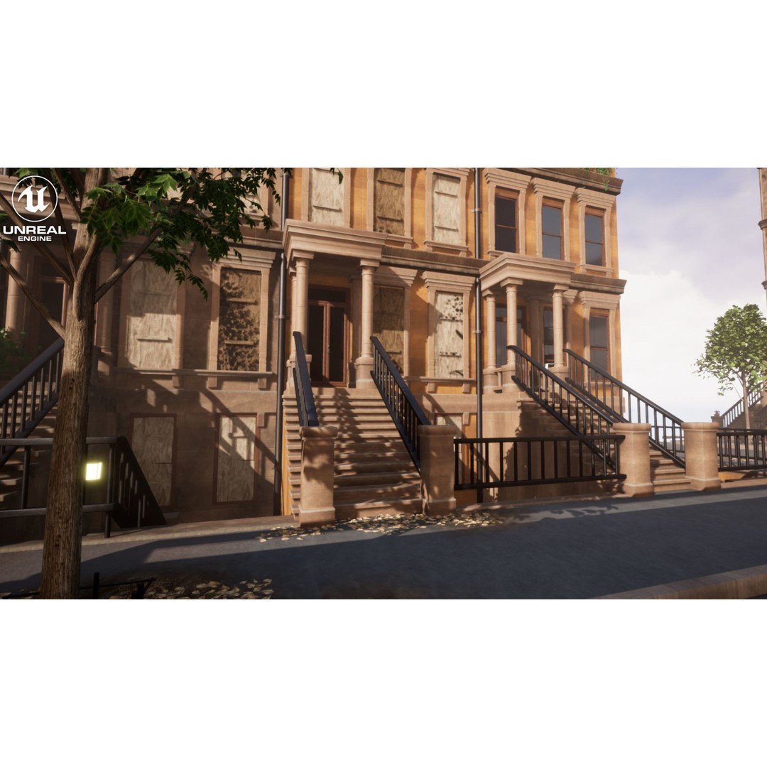 Modular Building 3D Model – Low Poly Game Asset for Unreal Engine - View 25