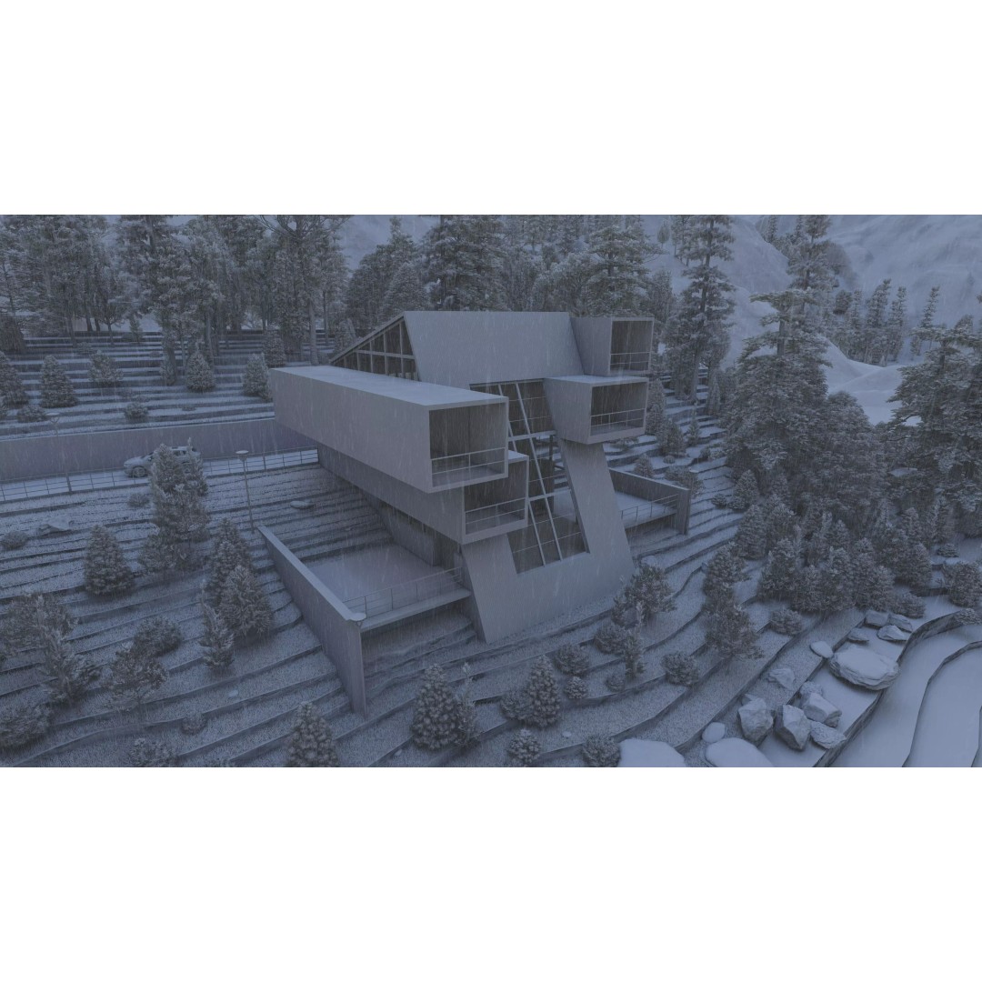 Modern Villa 3D Model – High Poly Architectural Asset, FBX, OBJ - View 13
