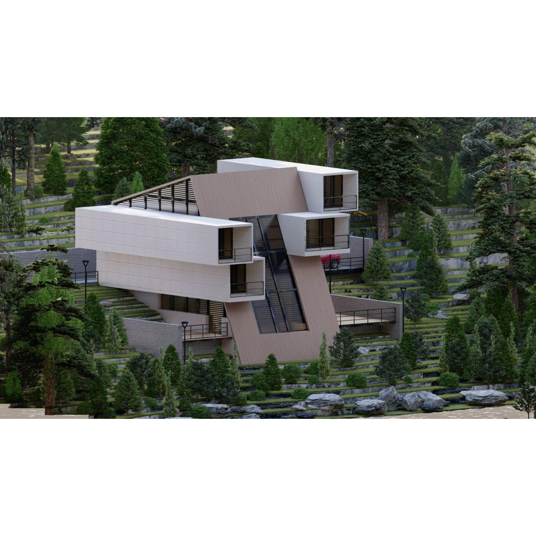 Modern Villa 3D Model – High Poly Architectural Asset, FBX, OBJ - View 16