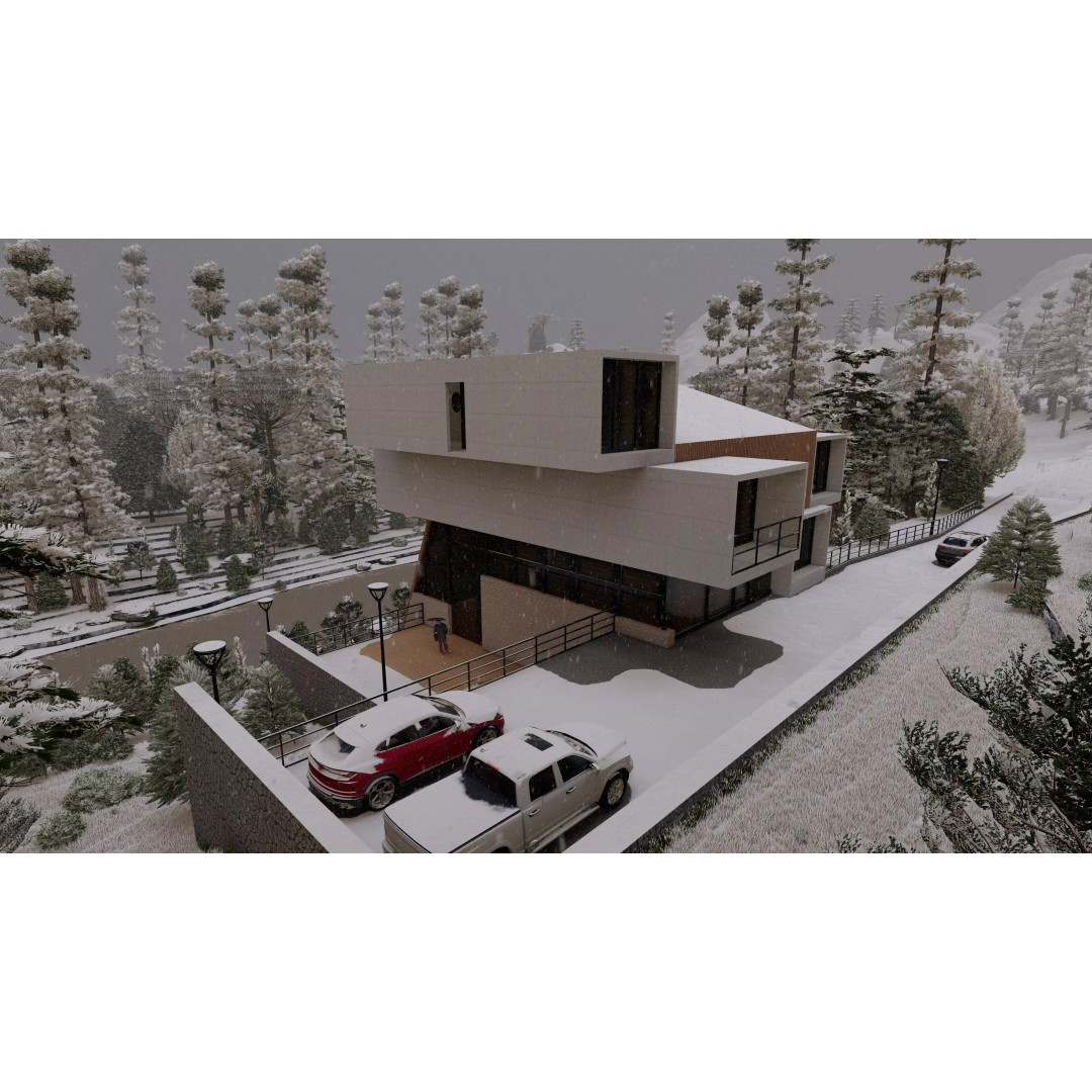 Modern Villa 3D Model – High Poly Architectural Asset, FBX, OBJ - View 17