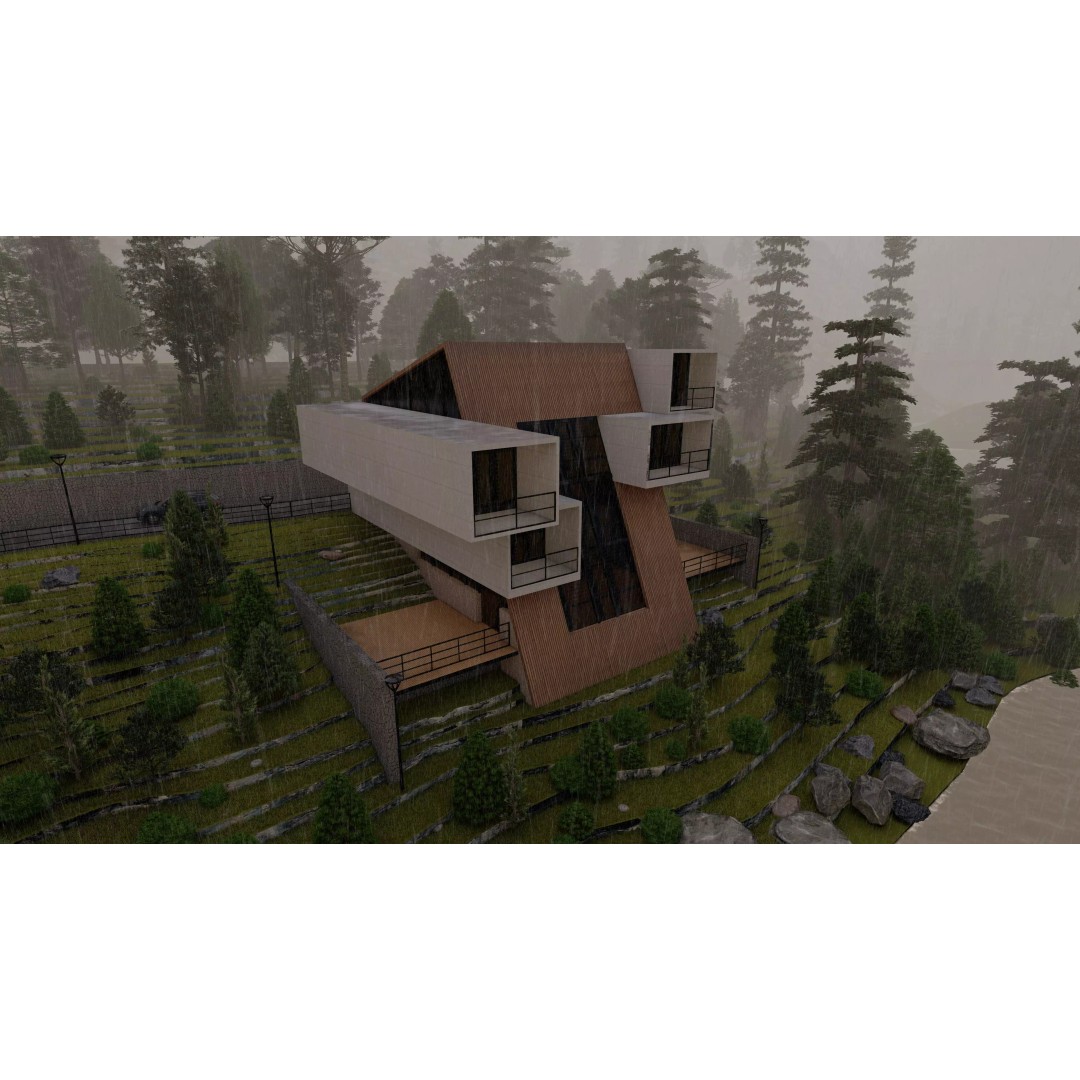Modern Villa 3D Model – High Poly Architectural Asset, FBX, OBJ - View 23