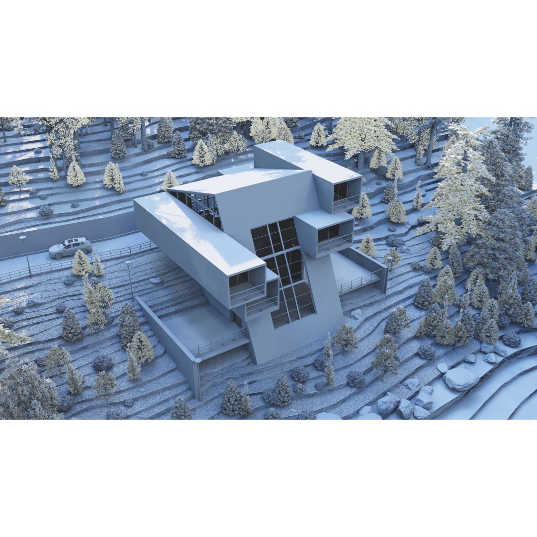 Modern Villa 3D Model – High Poly Architectural Asset, FBX, OBJ - View 28