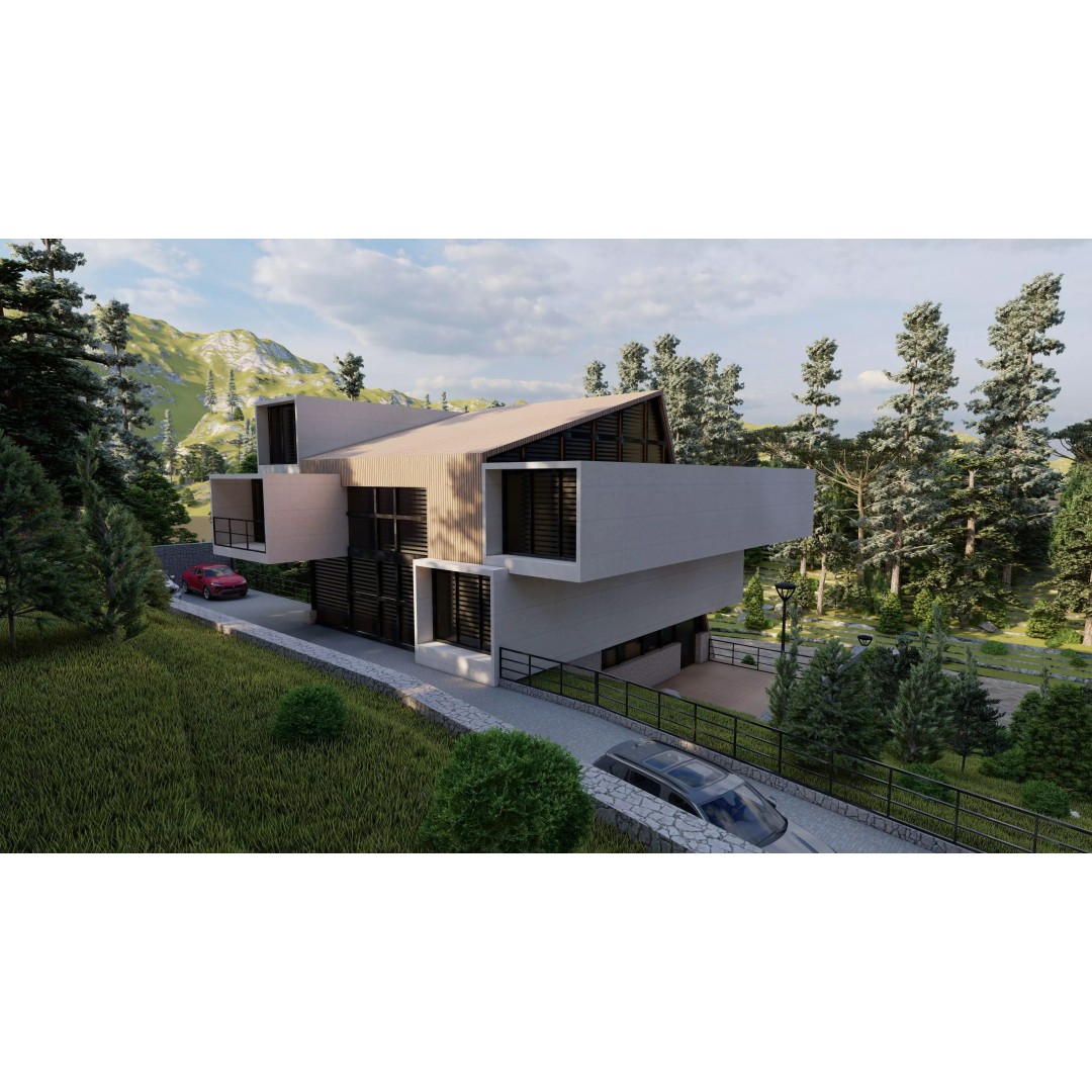Modern Villa 3D Model – High Poly Architectural Asset, FBX, OBJ - View 9