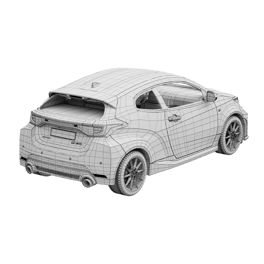 Toyota GR Yaris 2024 3D Model – High Poly Detailed Car Asset, FBX