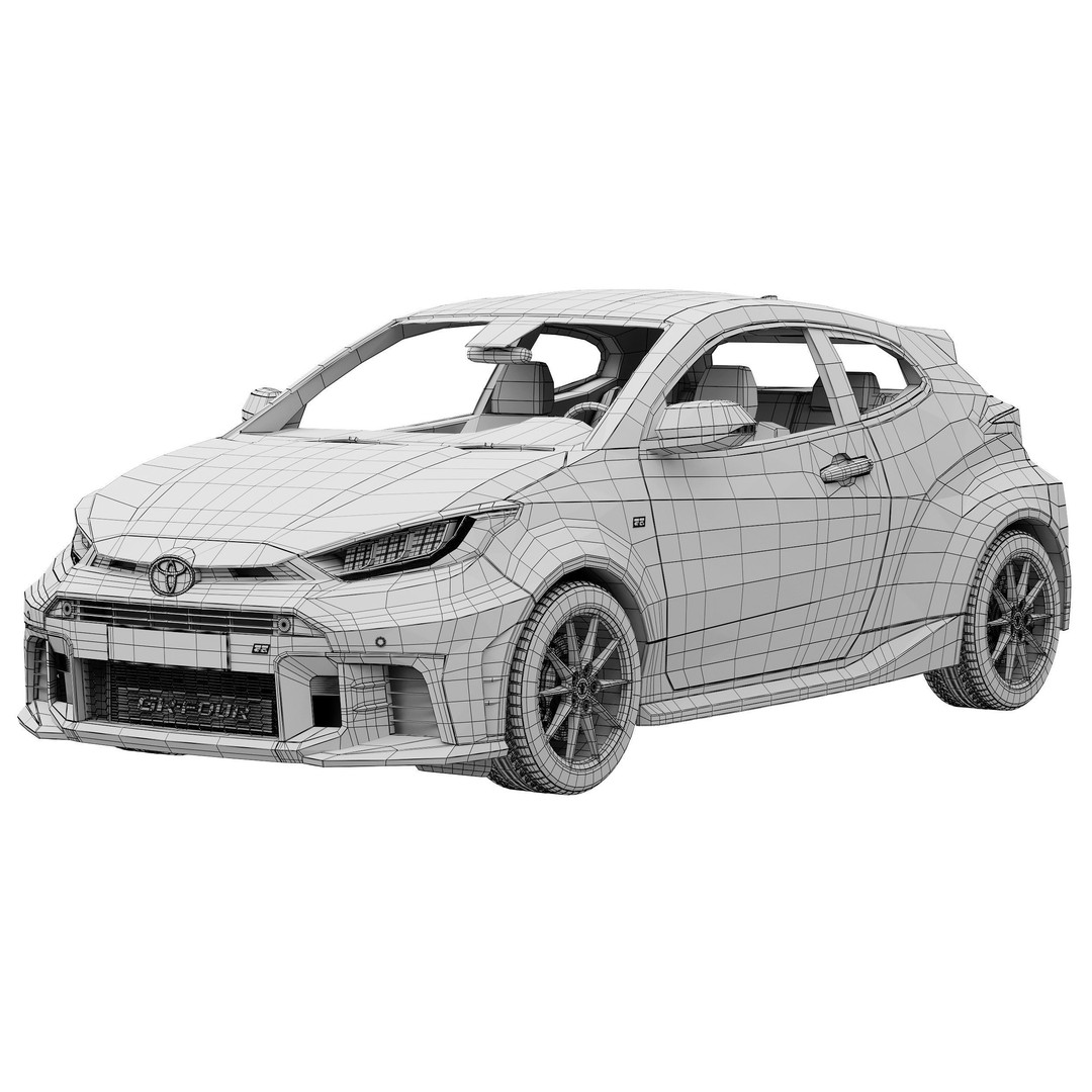 Toyota GR Yaris 2024 3D Model – High Poly Detailed Car Asset, FBX - View 15