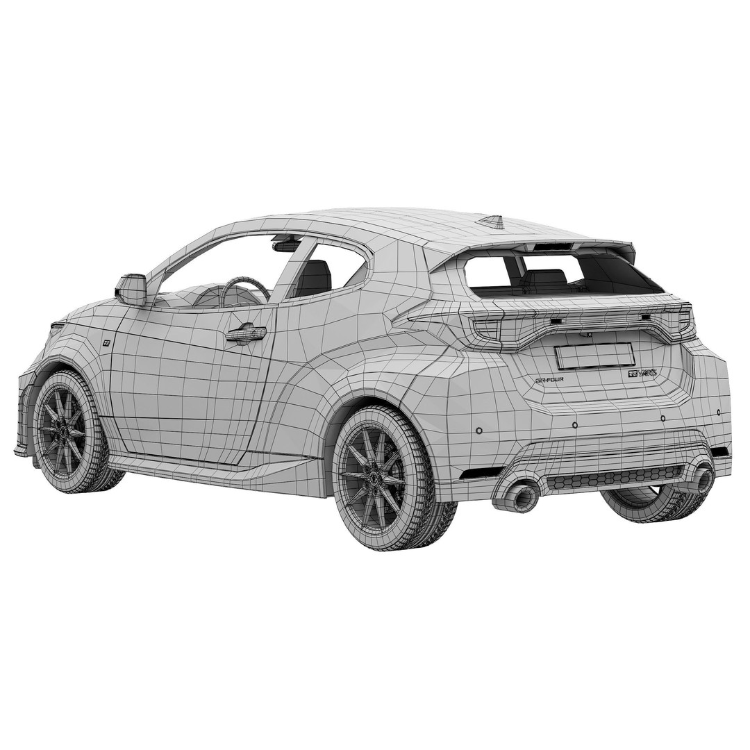 Toyota GR Yaris 2024 3D Model – High Poly Detailed Car Asset, FBX - View 17