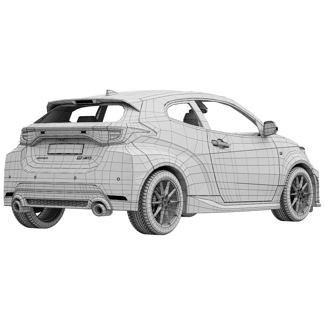 Toyota GR Yaris 2024 3D Model – High Poly Detailed Car Asset, FBX - View 18