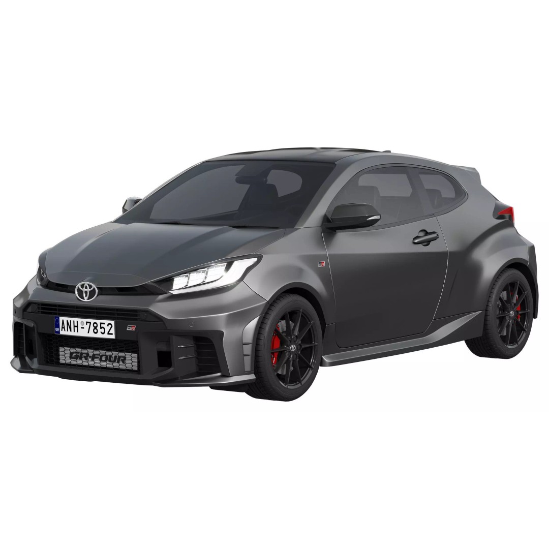 Toyota GR Yaris 2024 3D Model – High Poly Detailed Car Asset, FBX - View 2