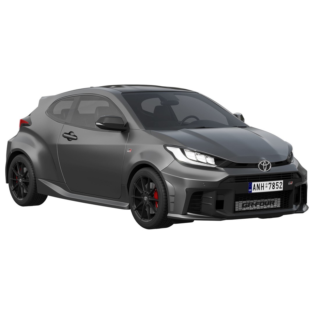 Toyota GR Yaris 2024 3D Model – High Poly Detailed Car Asset, FBX - View 3