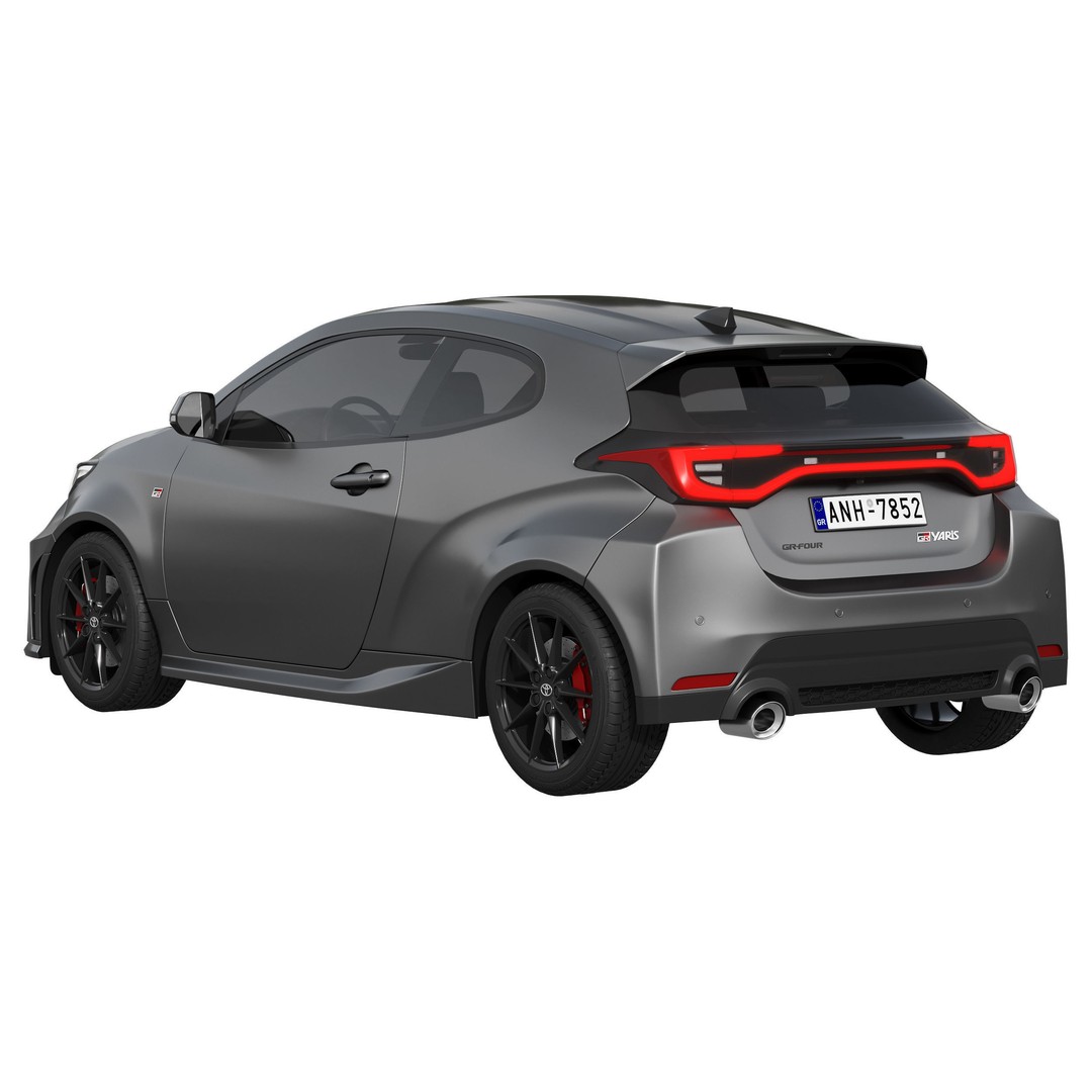 Toyota GR Yaris 2024 3D Model – High Poly Detailed Car Asset, FBX - View 4