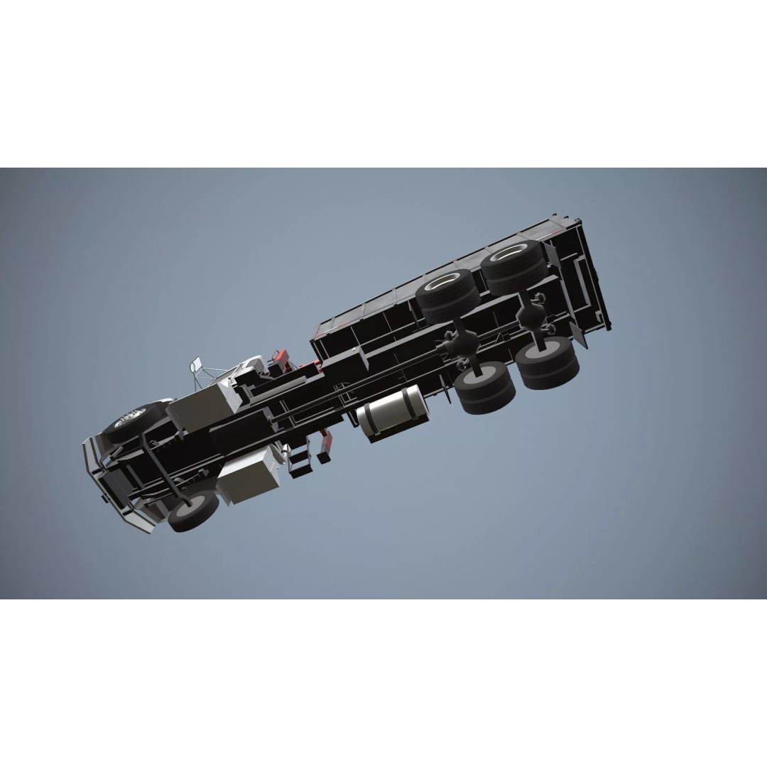Kenworth T800 Grapple Truck 3D Model – Low Poly Game Ready Asset, FBX - View 10