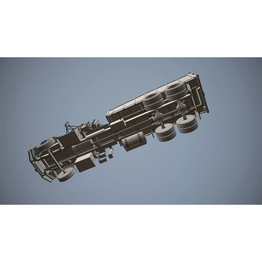 Kenworth T800 Grapple Truck 3D Model – Low Poly Game Ready Asset, FBX - View 21
