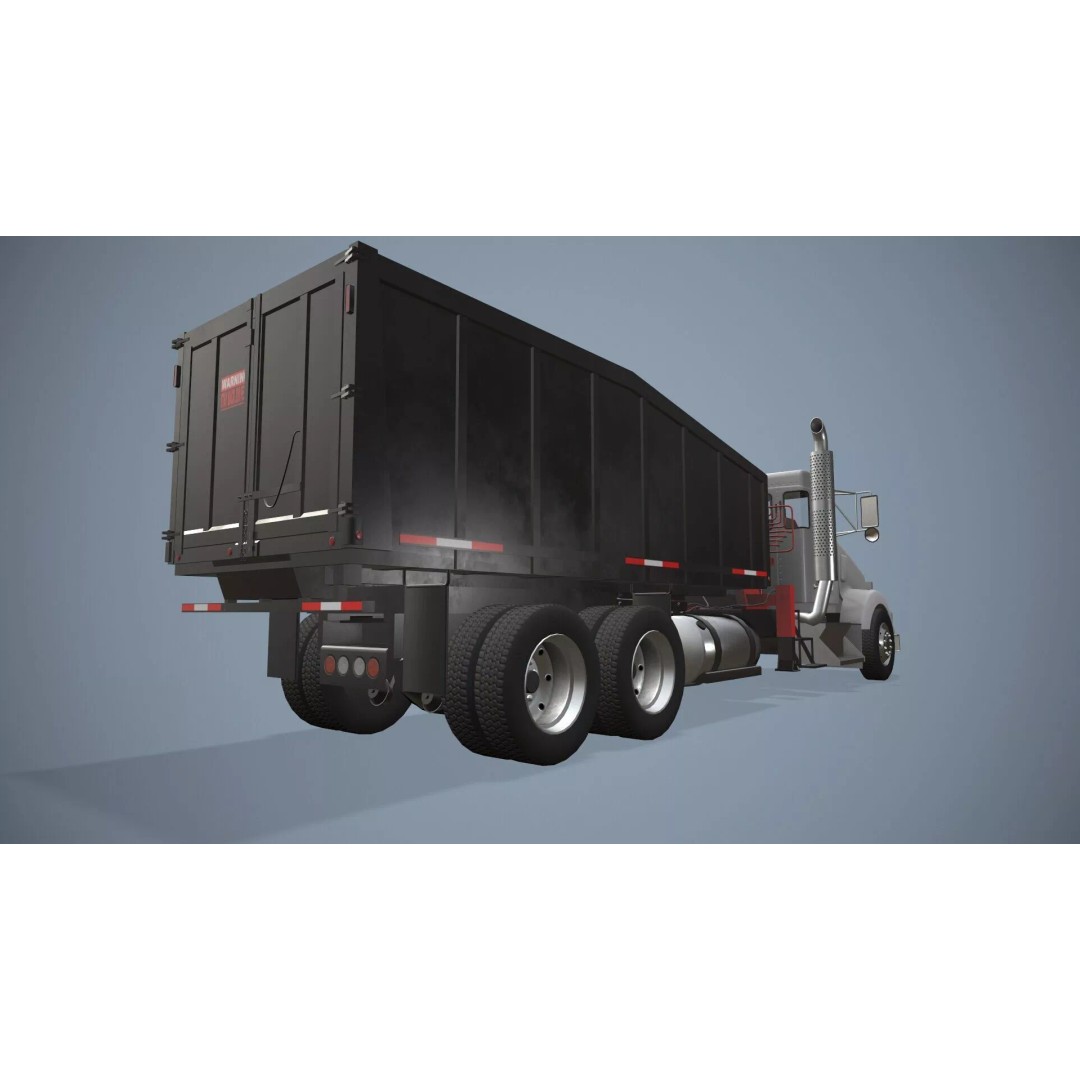 Kenworth T800 Grapple Truck 3D Model – Low Poly Game Ready Asset, FBX - View 8