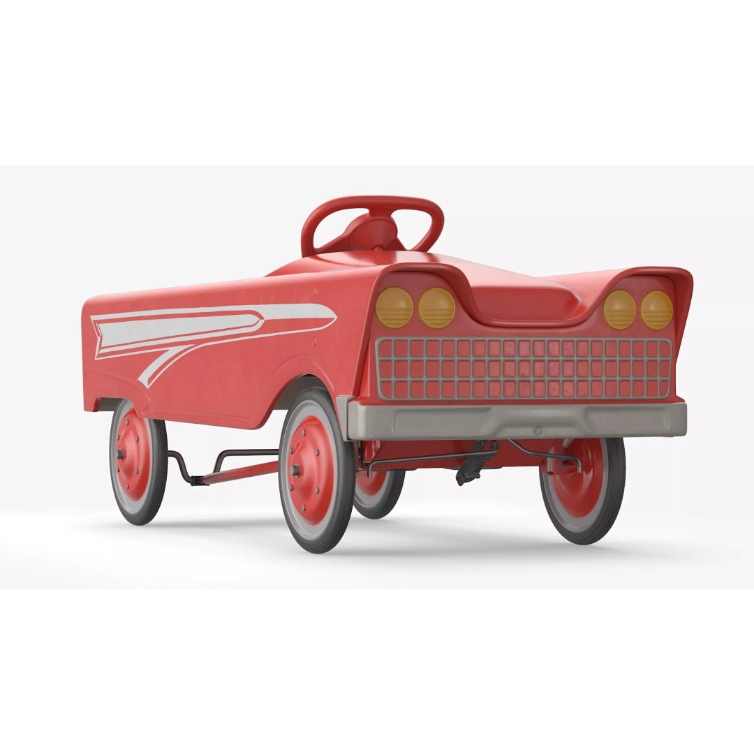Old Retro Murray Pedal Car 3D Model – Vintage Toy Vehicle, PBR Textures - View 12