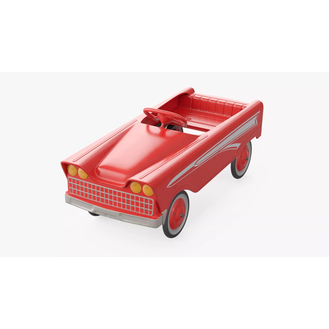 Old Retro Murray Pedal Car 3D Model – Vintage Toy Vehicle, PBR Textures - View 2