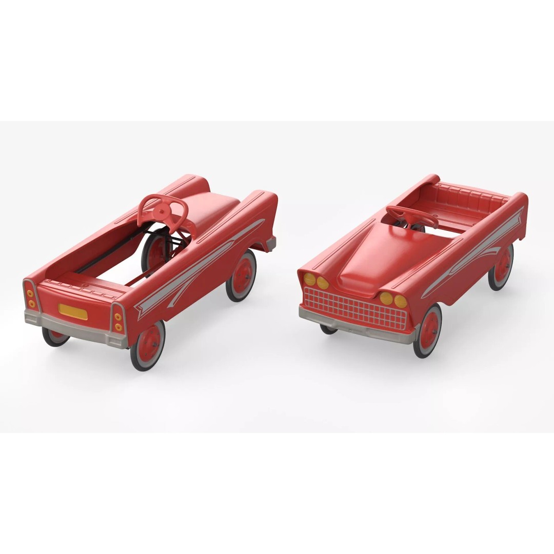 Old Retro Murray Pedal Car 3D Model – Vintage Toy Vehicle, PBR Textures - View 7